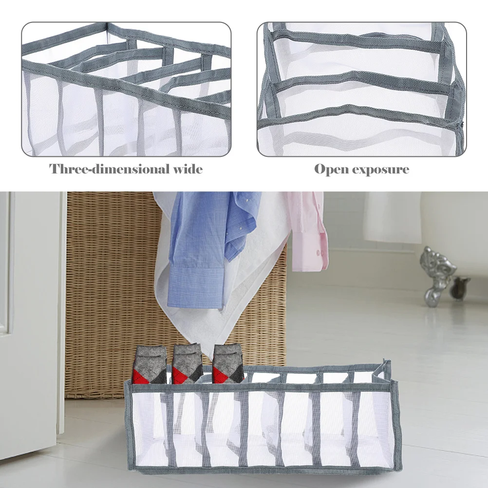 

Multi-Grid Household Pants Organizer Foldable Clothes Storage Box for Underwear Clothes Organizer Washable Home Supply