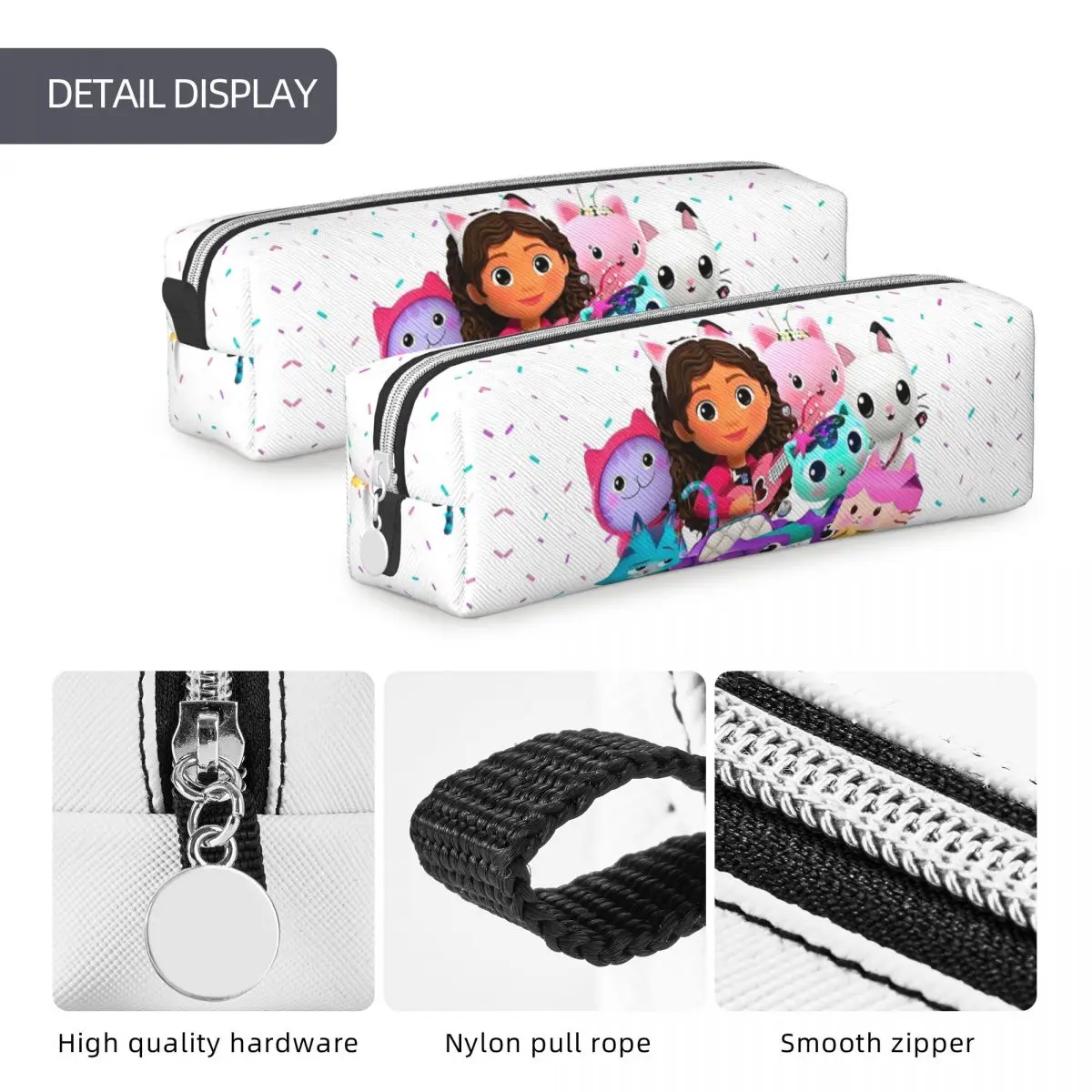 Cute Cartoon Gabbys Dollhouses Pencil Cases Lovely Pen Box Bags Student Large Storage Students School Gift Pencilcases