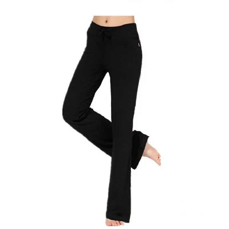 Women's spring and summer high waisted tight fitting flared pants, slim leg long pants, thin wide leg pants for women,Yoga Pant