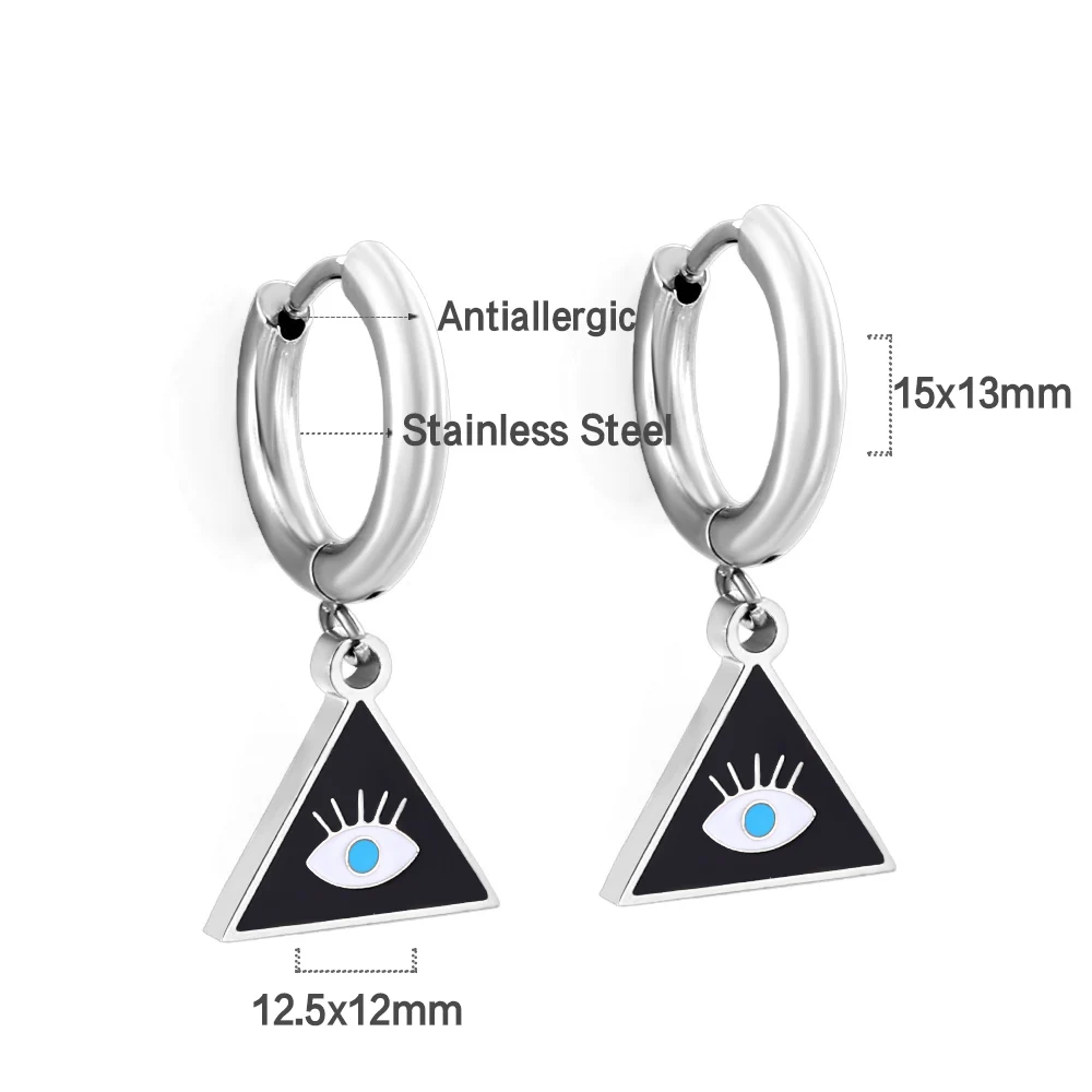 316L Stainless Steel Viking Rune Huggie Hoop Earrings Hypoallergenic Tarnish Free Unisex Punk HipHop Street Men Women Jewelr