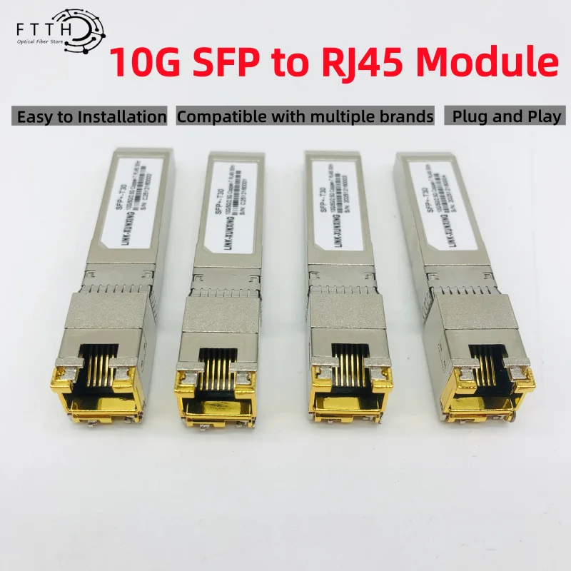 

Медный модуль 10G SFP к RJ45, 10G/5G/2,5G, медный T, 30 м, разъем RJ45, переключатель порта Ethernet RJ45, 10-гигабитный модуль приемопередатчика