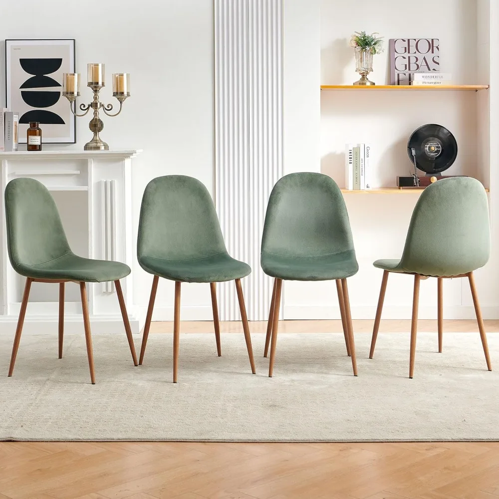 

Velvet Dining Chairs - Modern Seating with Metal Legs for Living, Bedroom,Dining Room - Green Chairs for Dining Room
