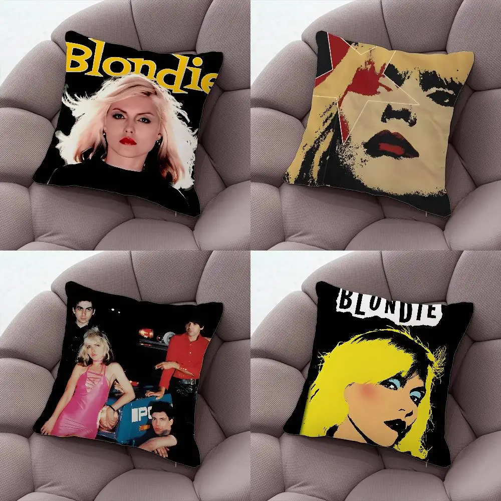 

Rock Band B-BlondieS Pillow Case Pillow Case Living Room Sofa Cushion Cover Suitable For Home Bedroom Room Decoration