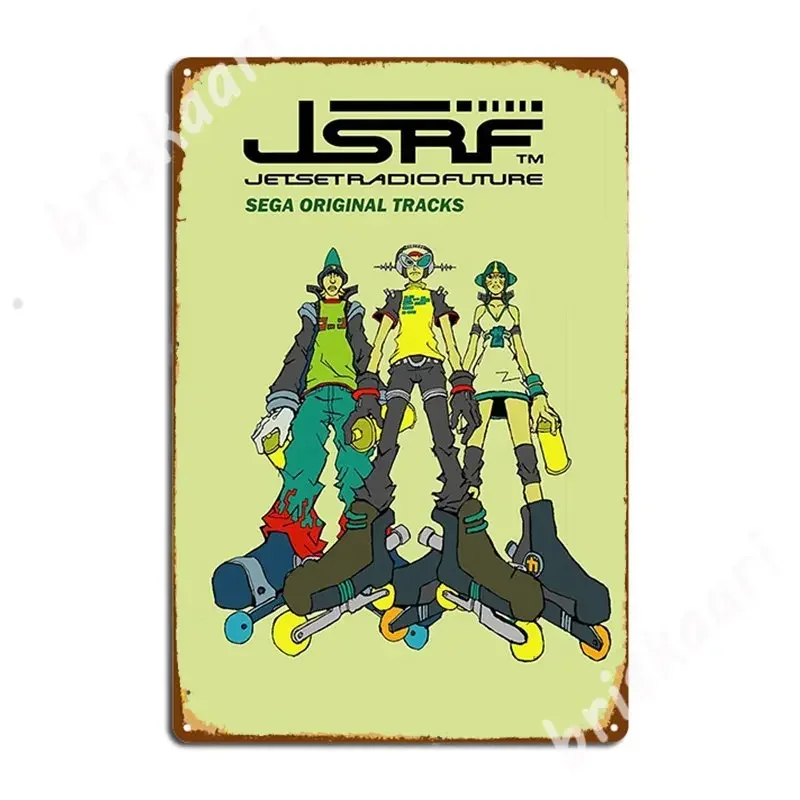 Jet Set Radio Future Soundtrack Cover Metal Tin Sign  Classic Wall Decor for Living Room Club  Retro Poster Prints