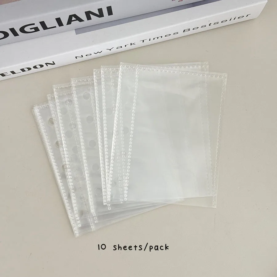 M5-Ring-Nachfüllpapier und -taschen, 45 Blatt Gird/Line/Blank/Kraft-Notizbuch, 10 Stück PP-Binder-Aufbewahrungsbeutel – Detail 6
