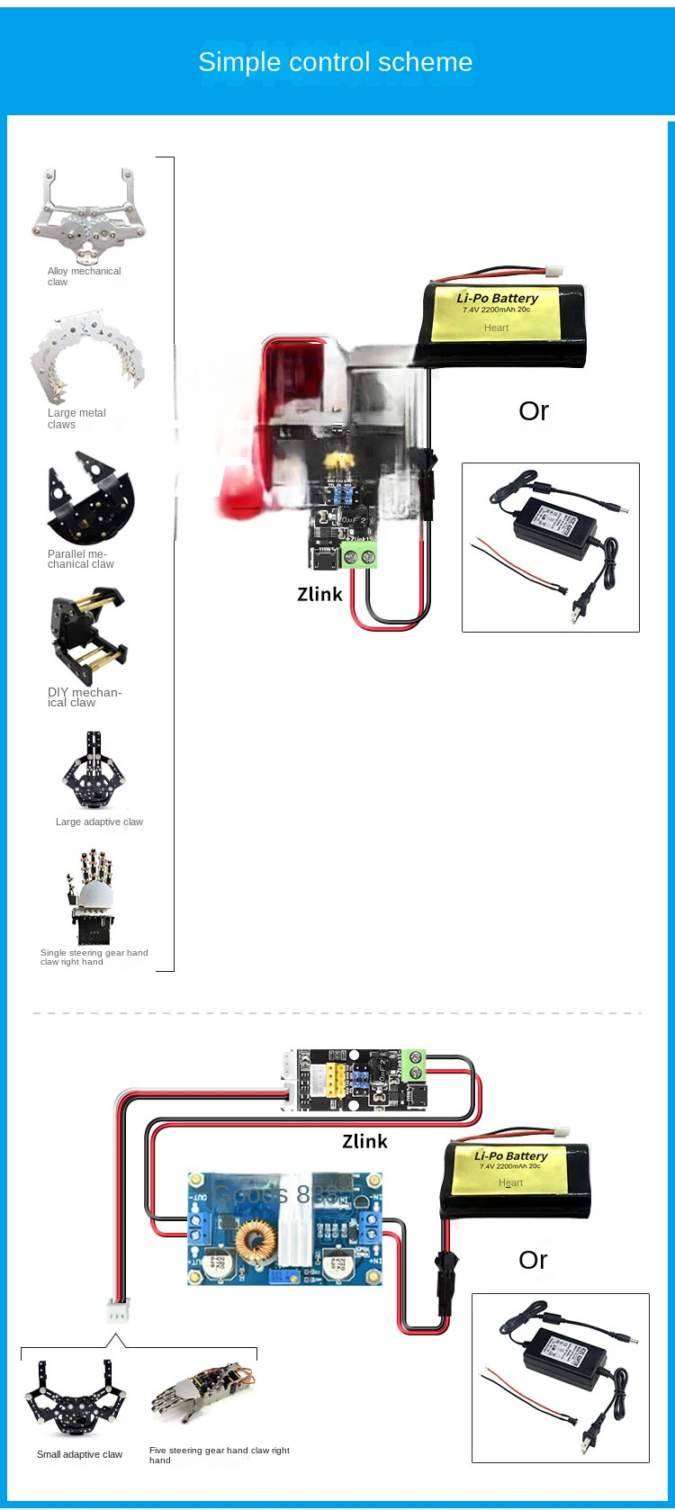 Roboter greifer Kunststoff Manipulator Klauen klemme Roboterarm für Arduino Roboter DIY Kit mg996 mechanischer Greifer für stm32 Roboterarm – Detail 19