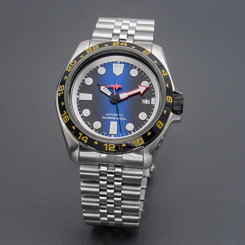 Nieuw ontwerp SKX007 herenhorloge Fit NH36 Automatisch uurwerk 316L roestvrij staal saffierglas 200M waterdicht horloge Horloge