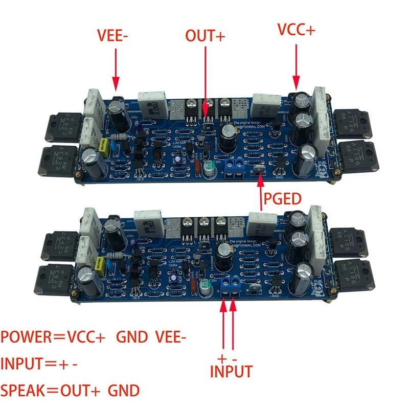 Kit de carte d'amplificateur de puissance audio L12-2, 2 canaux, distorsion ultra-faible, médailles classiques, A10-011 de panneau fini, 2 pièces