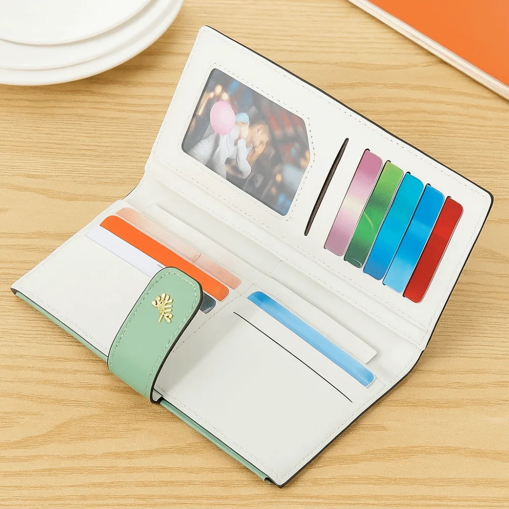 Portable Waterproof Long Folding Wallet Lightweight Handheld Money Purse Bag PU Leather Zipper Check Credit Card Bag Male