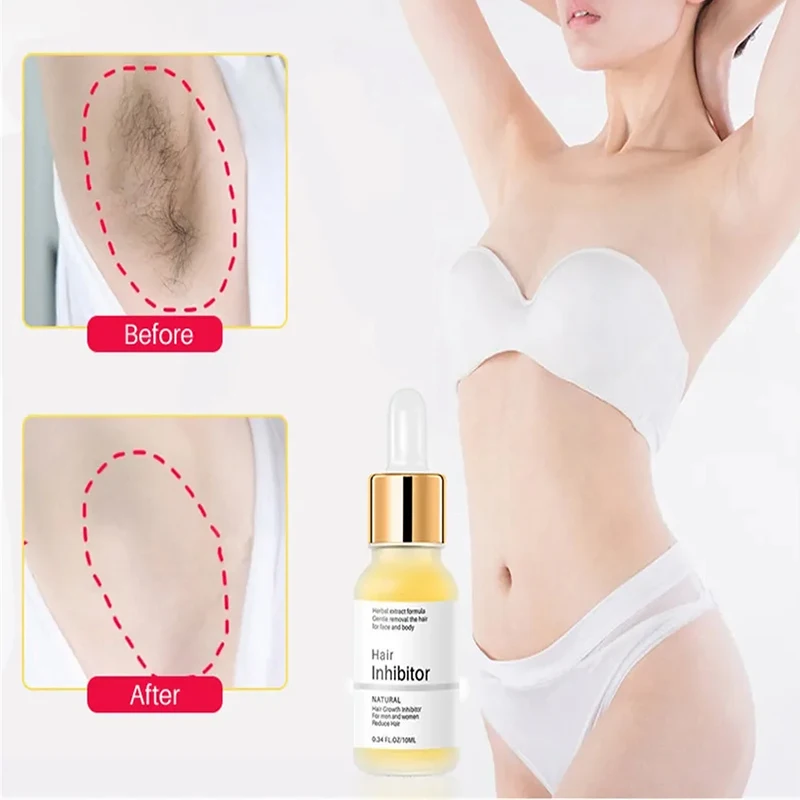 

Powerful Permanent Hair Inhibitor Fast Painless Armpit Leg Arms Hair Removal Restrain Hair Growth Serum Essence for Woman Men