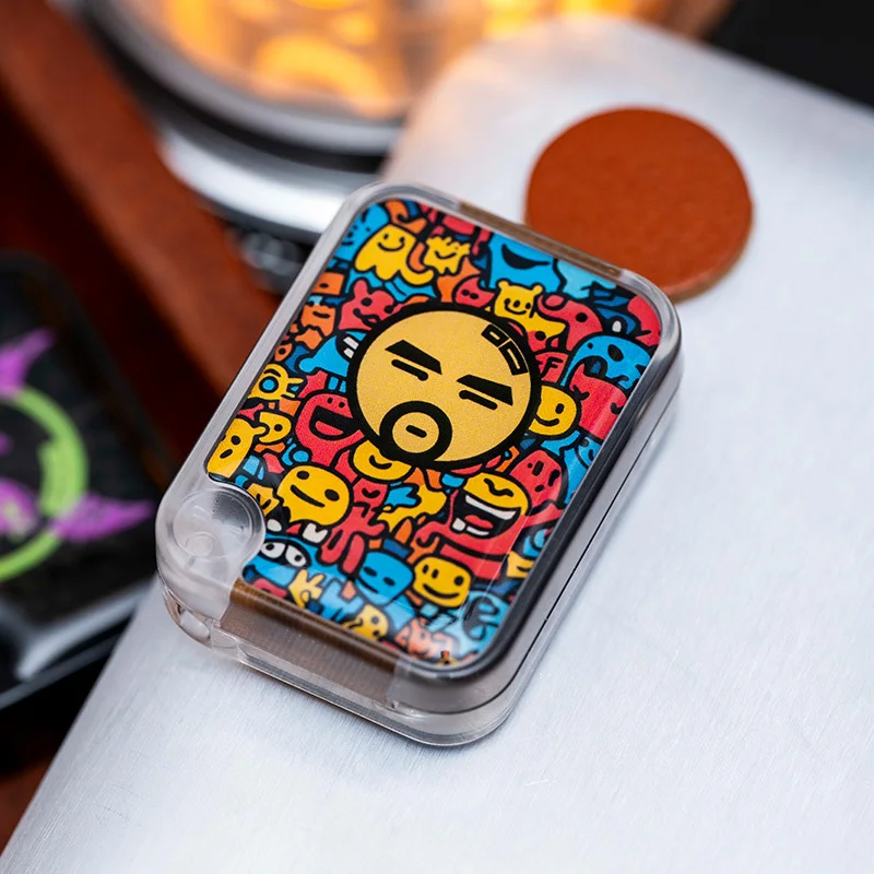 Authentic BPMODS Mini Crystal Stress Relief Toy Mechanical  Paragraph DingDing Straight Push Card EDC Fidget Spinner