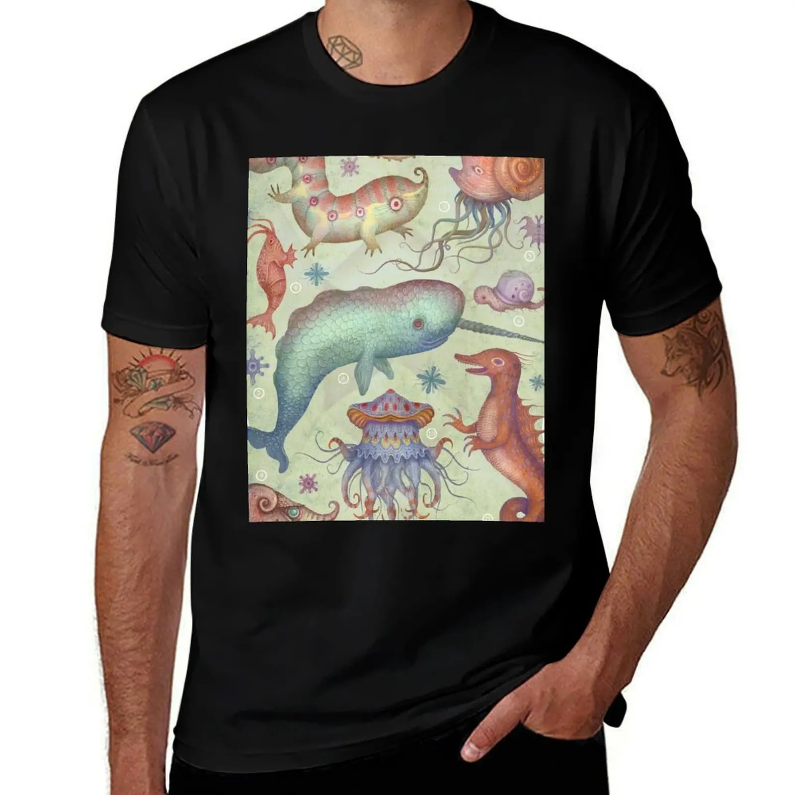 Creature of the Deep Sea T-Shirt Work Utility Casual Tee Shirt T-Shirt