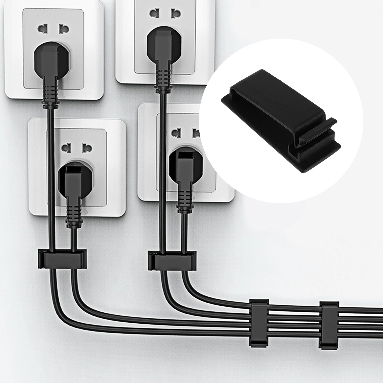 

20Pcs Cord Keeper Cable Organizer Self Adhesive Wire Clips for Charging Headphone USB Data Cable Management Cord Keeper