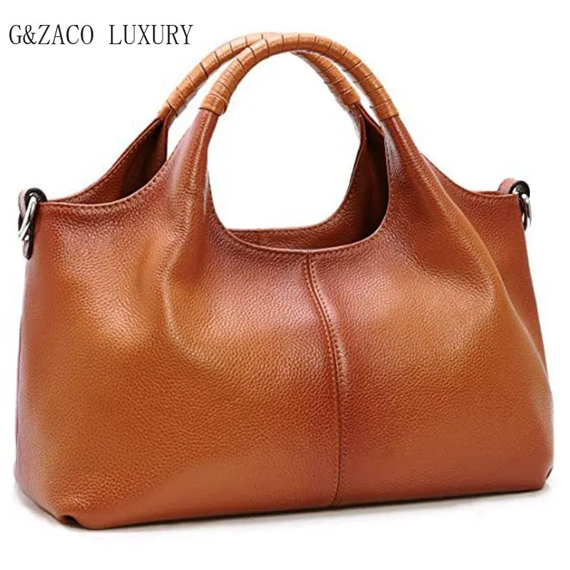 

Natural Leather Cowhide Handbag Soft Leather Black Business Commuter Cross Women's Bag