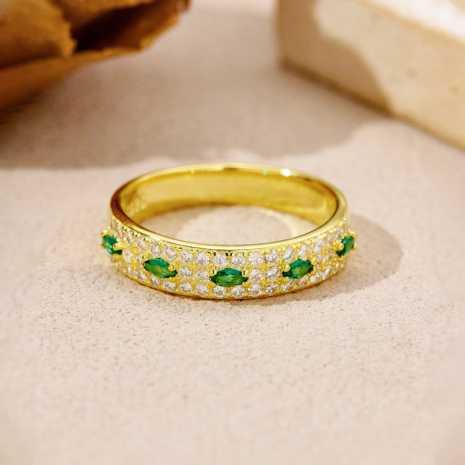 ANDYWEN 925 Sterling Silver Chic Geometric Triangle Square Marquise Multicolor Zircon Ring  Exquisite Luxury for Daily Wear