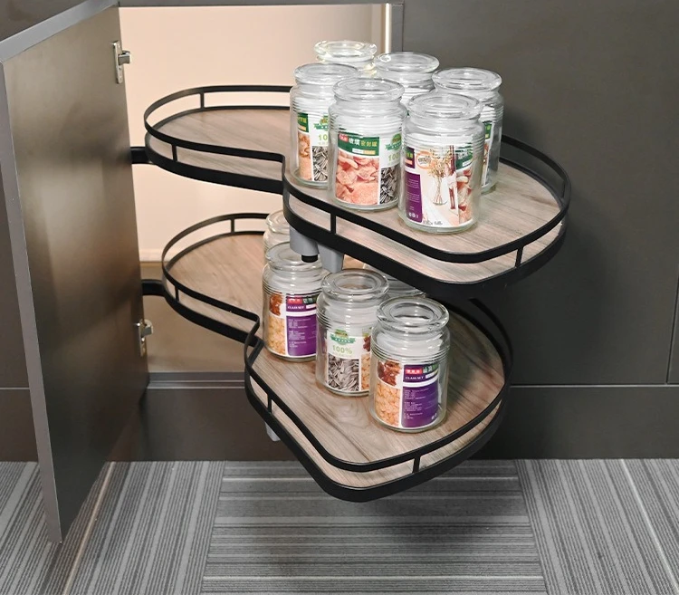 

Corner, basket, kitchen, cabinet, double layer, little monster, flying saucer, storage, rotation, storage