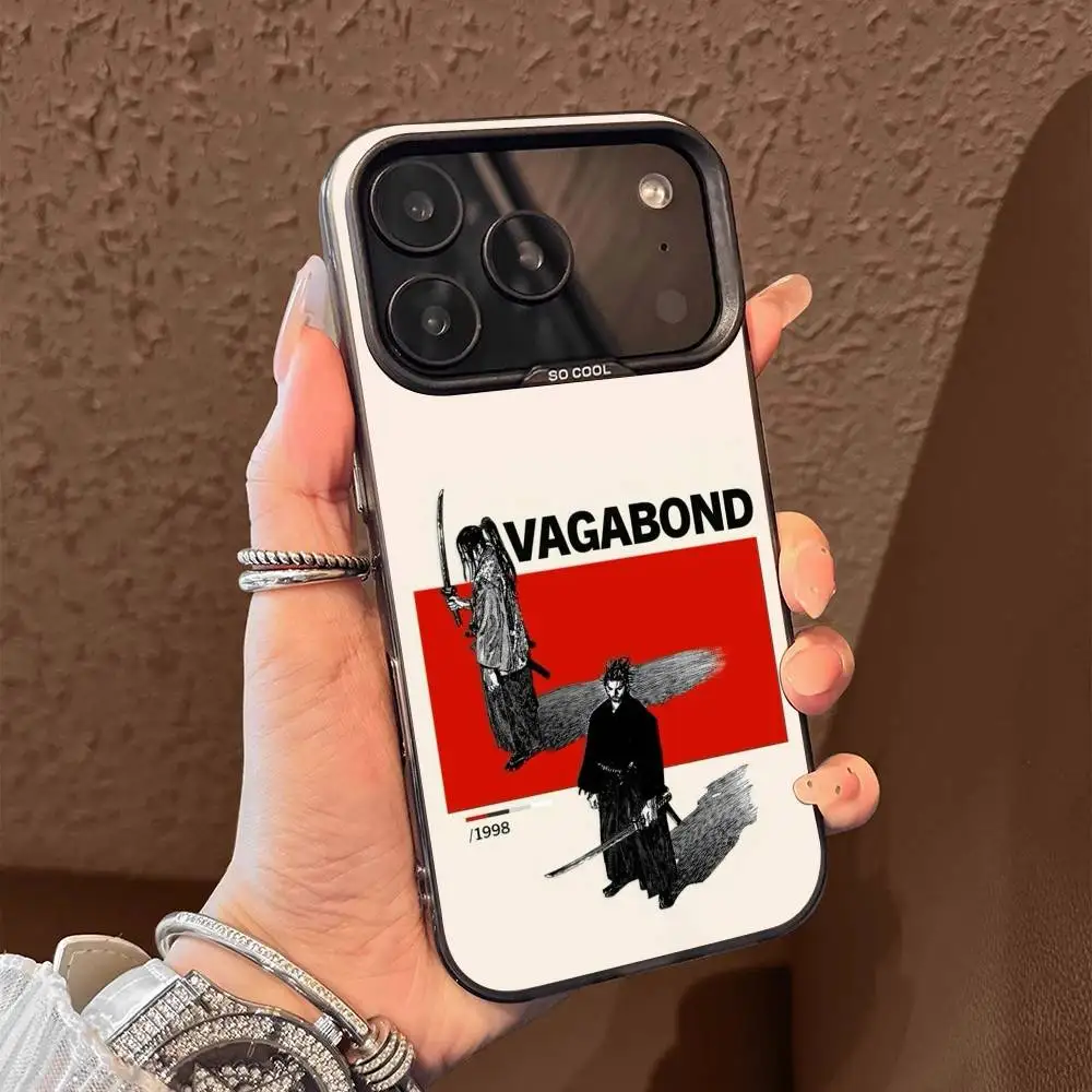 เคสโทรศัพท์ลายวากาบอนด์ มิยาโมโตะ มูซาชิ สำหรับ iPhone 17,16,15,14,13,12,11,Pro,Max,Plus,E,Air,Mini สีดำ วัสดุ TPU