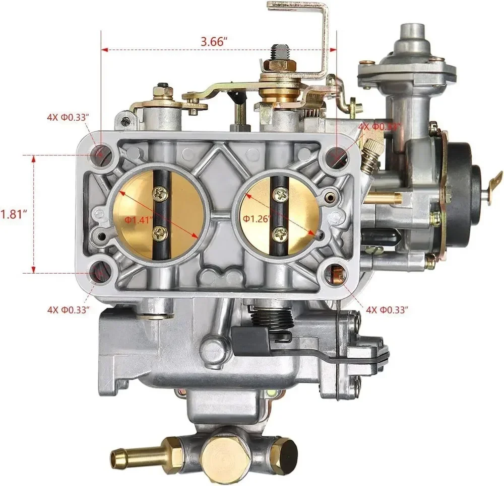 99217332S 22680033B 99004300 Carburatore in alluminio a 2 cilindri per 1969-1972 Datsun Pickup L16 1600cc PL521 Datsun 510 Sliver AF-1068