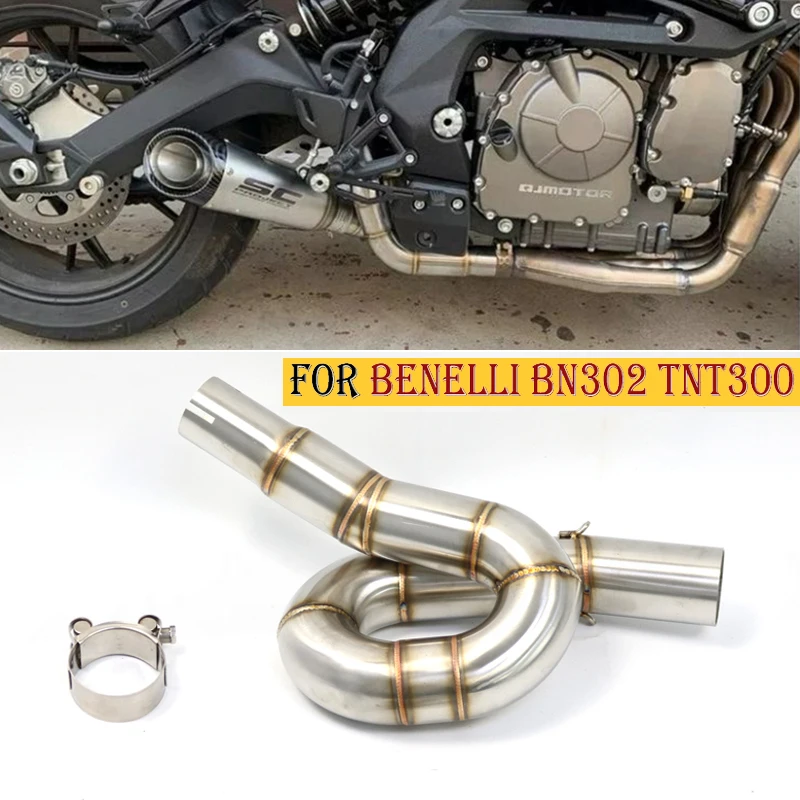 Motorcycle Exhaust System Slip On Middle Pipe For For Benelli 300 BJ300 GS BN302 TNT300 2014 2015 2016 2017 2018