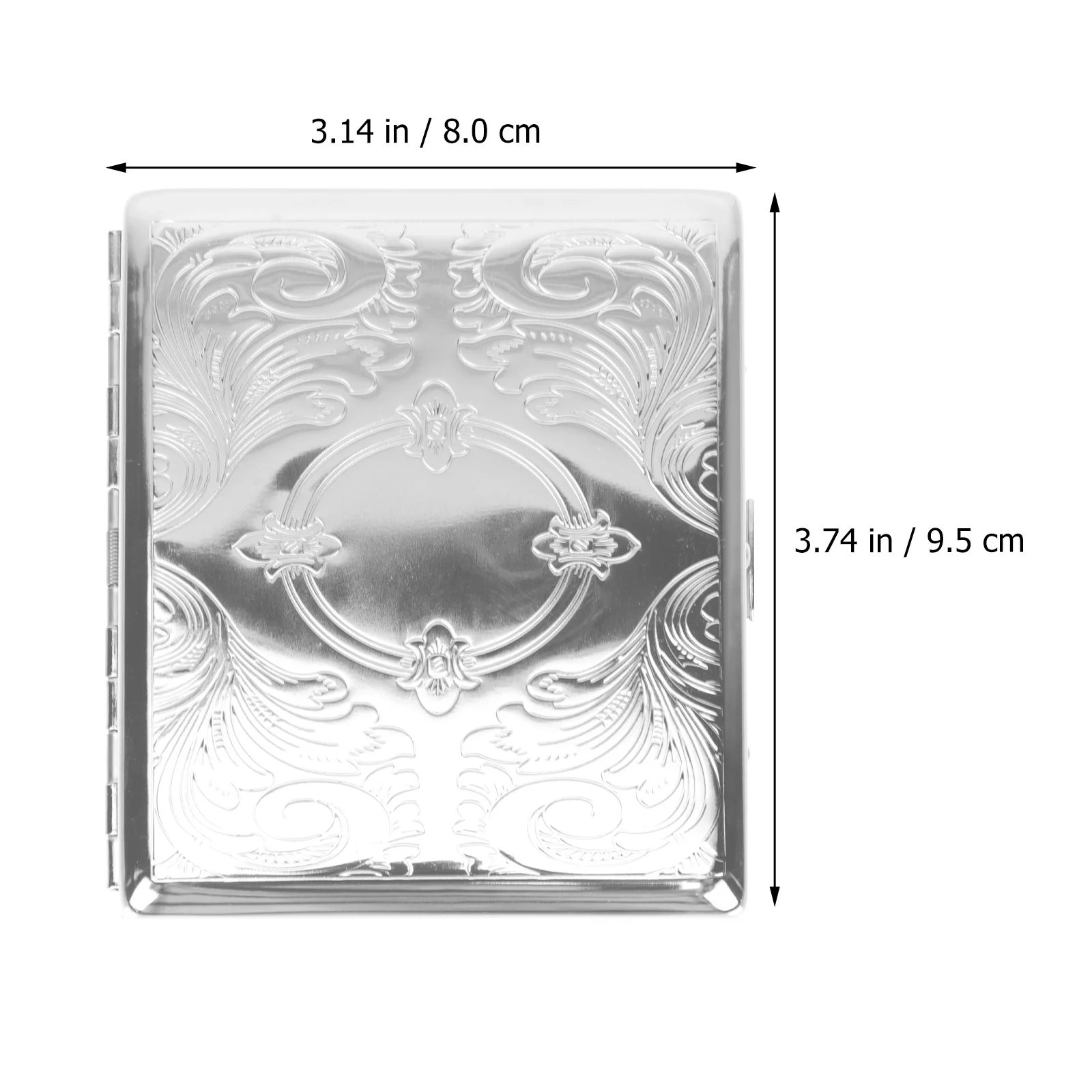 

Stainless Steel Cigarette Case Automatic Opening Portable Box Holder Silver Moisture Proof Washable Cigarette Storage Container