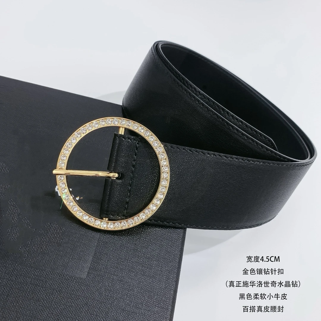 

Luxury Brand Leather Women Waist Belt DesignerWomen Dress Party Cowhide Knot Belt Gold Alloy Buckle Waistband Jeans Female Gift