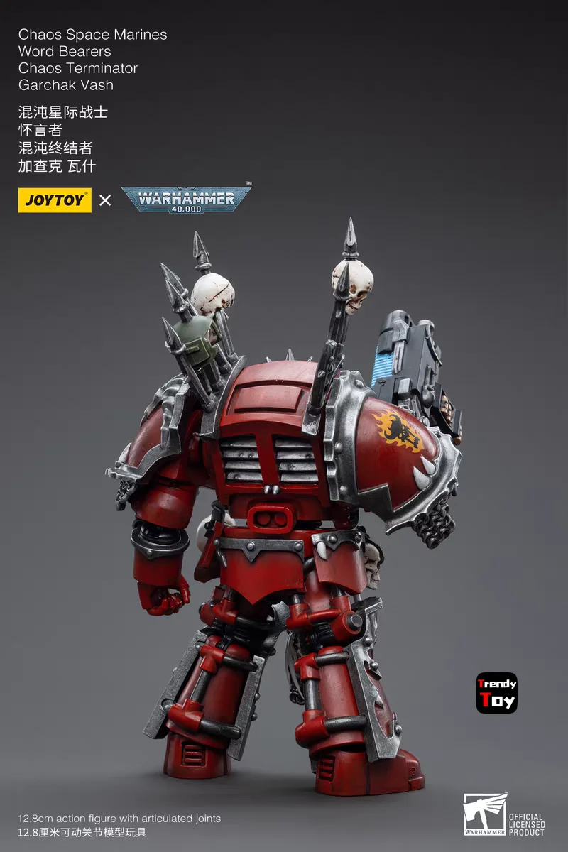 【JOYTOY】Warhammer 40K Chaos Space Marines Woorddragers Chaos Terminator Garchak Vash 1/18 Action Figure Speelgoed