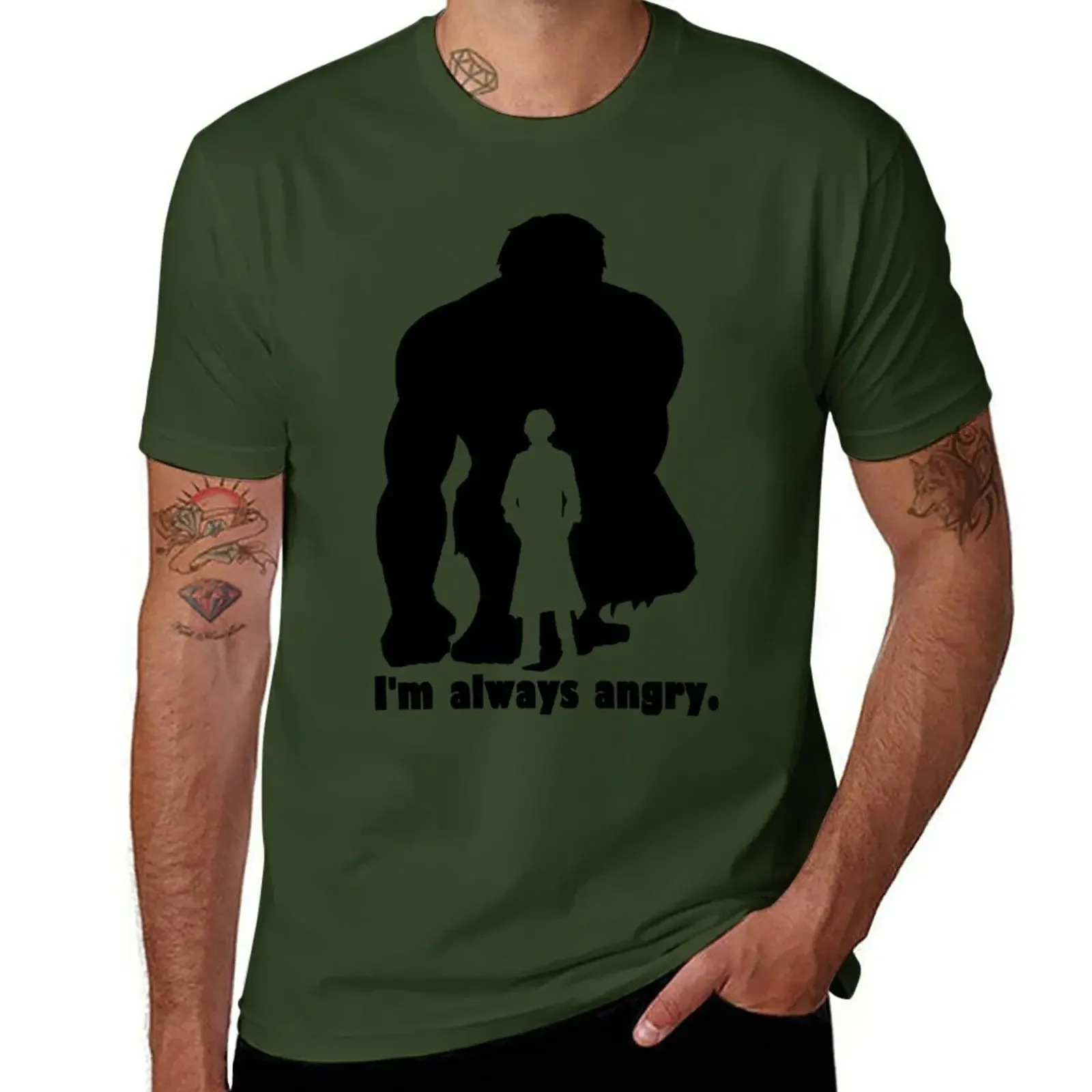 I'm Always Angry T-Shirt customs design your own customizeds funnys mens plain t shirts