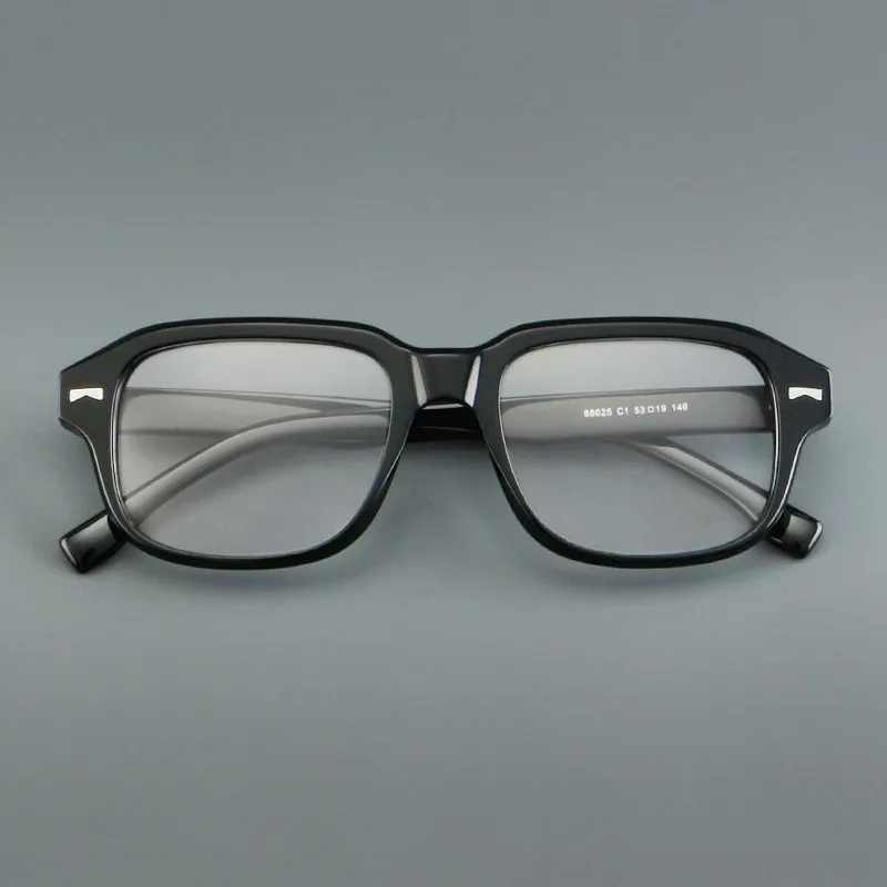 

Acetate Optical Glasses Frame Men Women Black Square Eyewear Fashion Non-Prescription Eyeglasses
