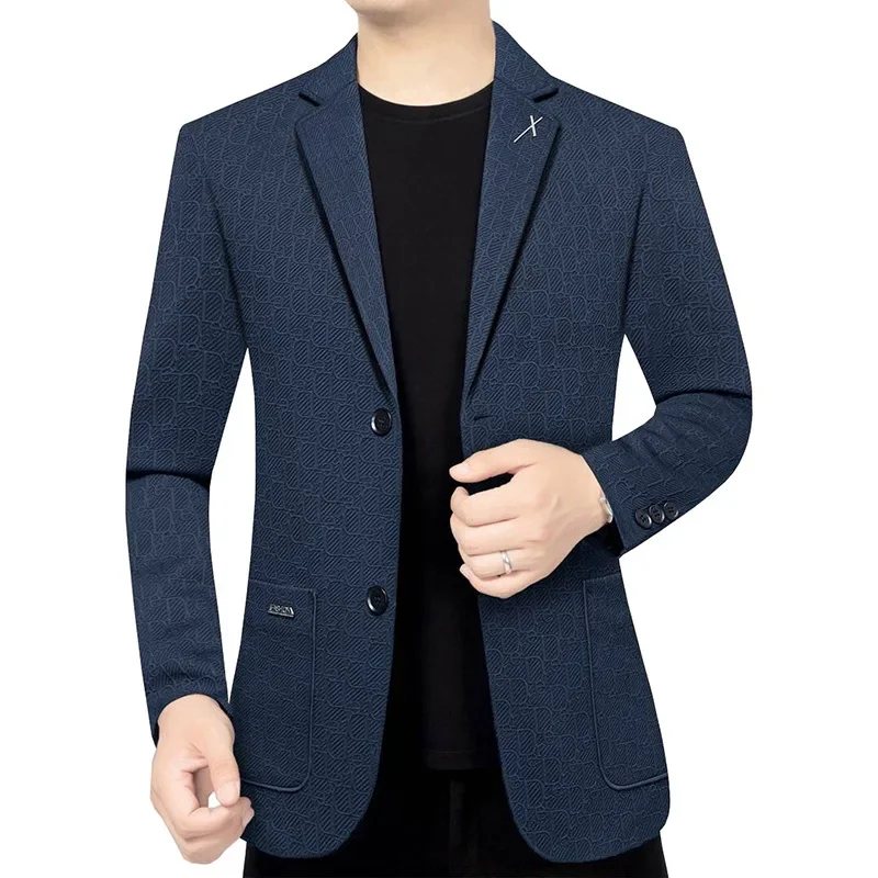 New Spring Men Luxurious Black Blazers Jackets Man Formal Wear Business Casual Suit Coats Quality Male Blazers Men\'s Clothing 4X