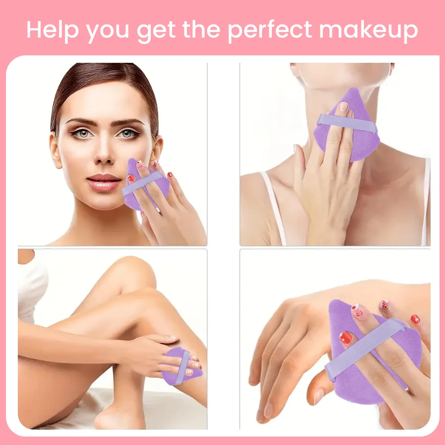 إسفنجة مكياج أرجوانية ، تنظيف الوجه قطرة الماء ، مجموعة للاستخدام المنزلي أو الخارجي ، 15 #4