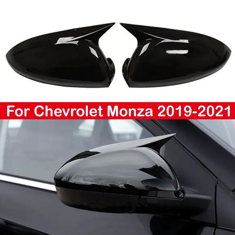 For Chevrolet Monza 2019-2021 Car Rearview Side Mirror Cover Wing Cap Sticker Exterior Door Rear View Case Trim Carbon Fiber