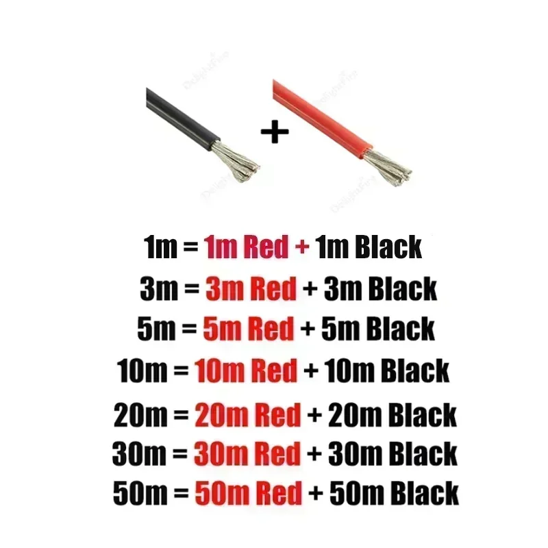 Zachte siliconen kabel 14 12 10 8 6 4 3 0 AWG Rood Zwart Hittebestendig 50 mm2 Elektrische draad voor auto Auto RV Solar Battery Inverter