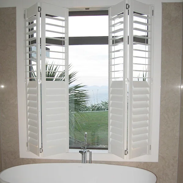 Good price PVC louvered doors interior PVC BI-fold  plantation shutters hollow louver shutter window HOT SALES