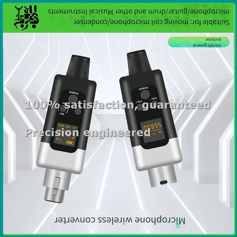 

New K1 UHF Wireless Microphone Transmitter Receiver XLR Microphone Wireless System for 48V Capacitive Microphone 1 to 2-VVNB