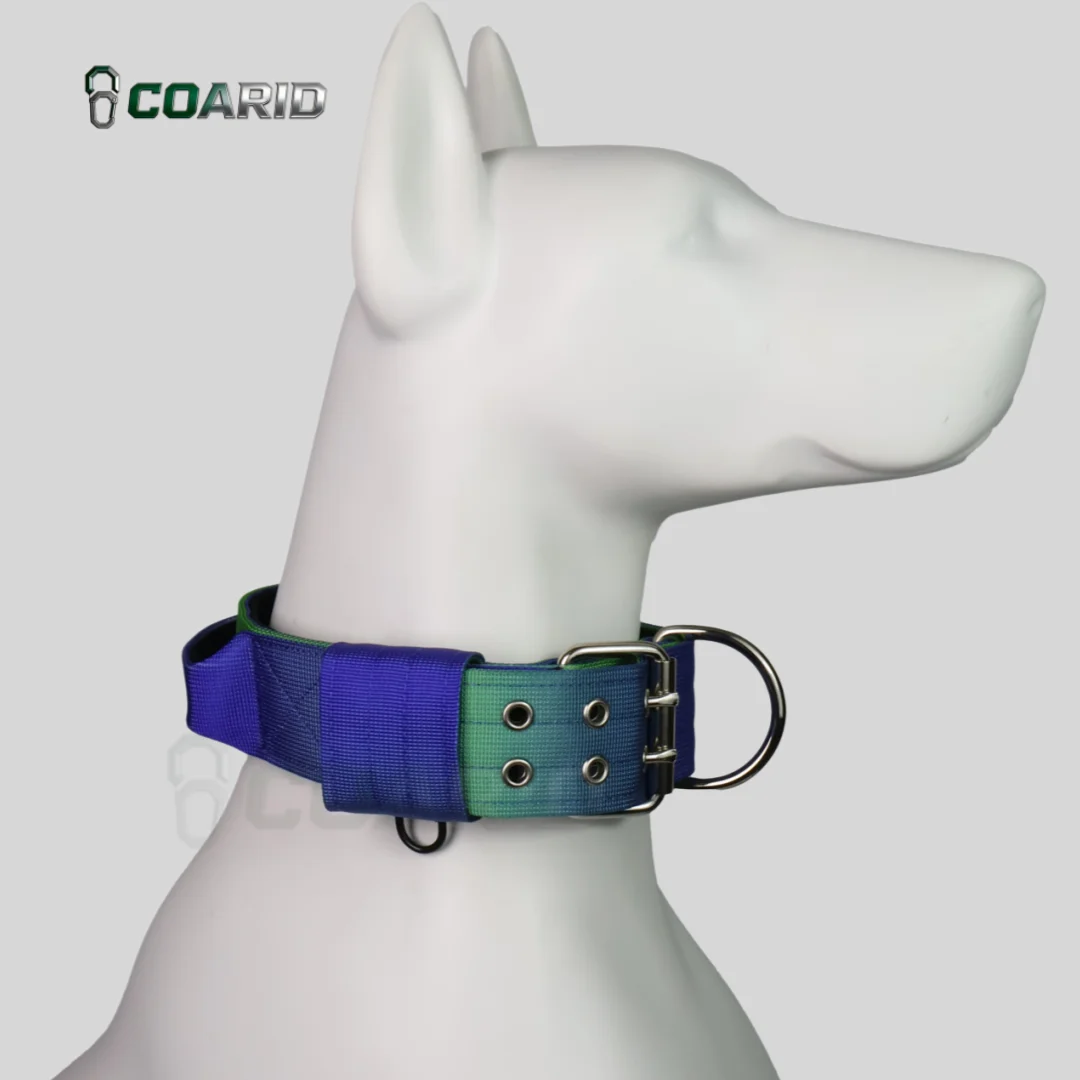 Collar para Perro Resistente con Degradado de Color, Impermeable, Acolchado Suave y Ajustable para Perros Medianos y Grandes, Pitbull, Pastor Alemán, Anti-Rotura