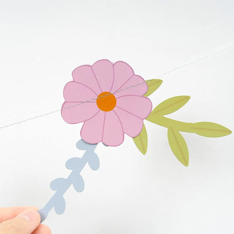 Guirlandes de Fleurs en Papier, Bannière Florale pour Calcul de Terre, Décoration de ixd'Anniversaire, Patients, Réception-Cadeau pour Bébé, Banderoles de ixde Mariage, 16