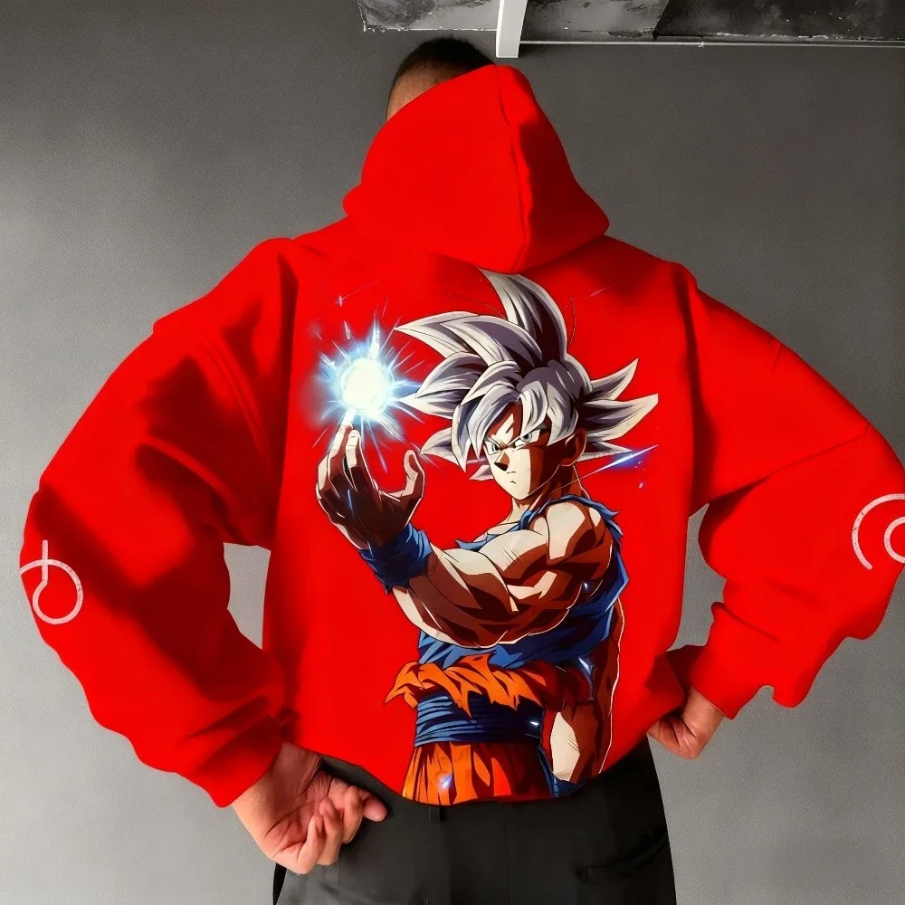 Dragon Ball Hoodie Musim Gugur/Dingin Baru Anime Co-branded Pria dan Wanita Longgar Kasual Hip-hop Amerika Sweater Atasan Orang Tua-Anak