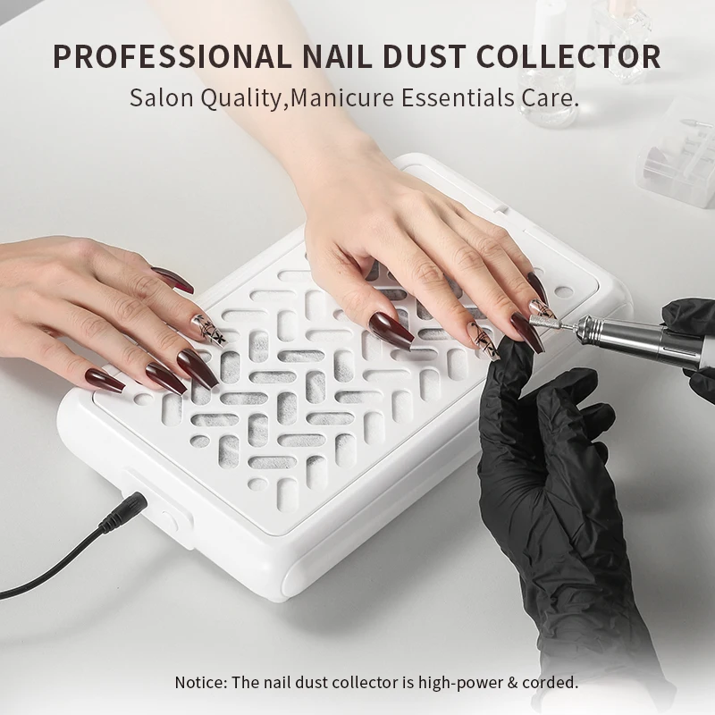

Пылесборник для ногтей, два вентилятора Профессиональный вакуумный пылесборник для ногтей Вентилятор для акриловой полировки ногтей и маникюра в маникюрном салоне