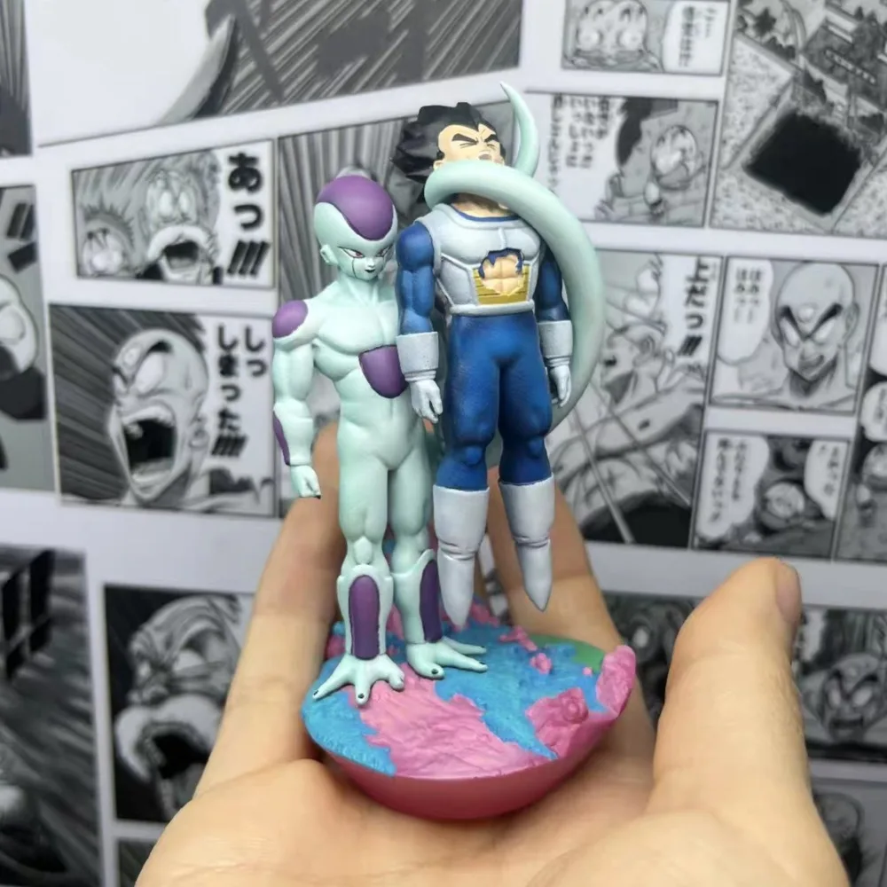 9.5cm/3.74in anime dragon ball figura frieza e vegeta figuras de ação estátua pvc desktop ornamentado coleção modelo brinquedos presentes