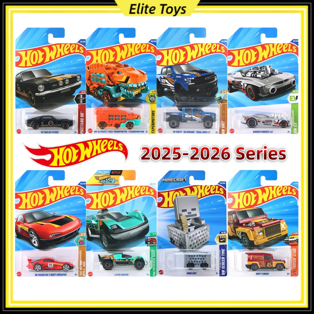 

Hot Wheels 1:64 Scale MASERATI CHEVY HW ULTIMATE T-REX MAZDA MINECART Alloy Simulation Diecast Car Model Collectible Vehicle Toy