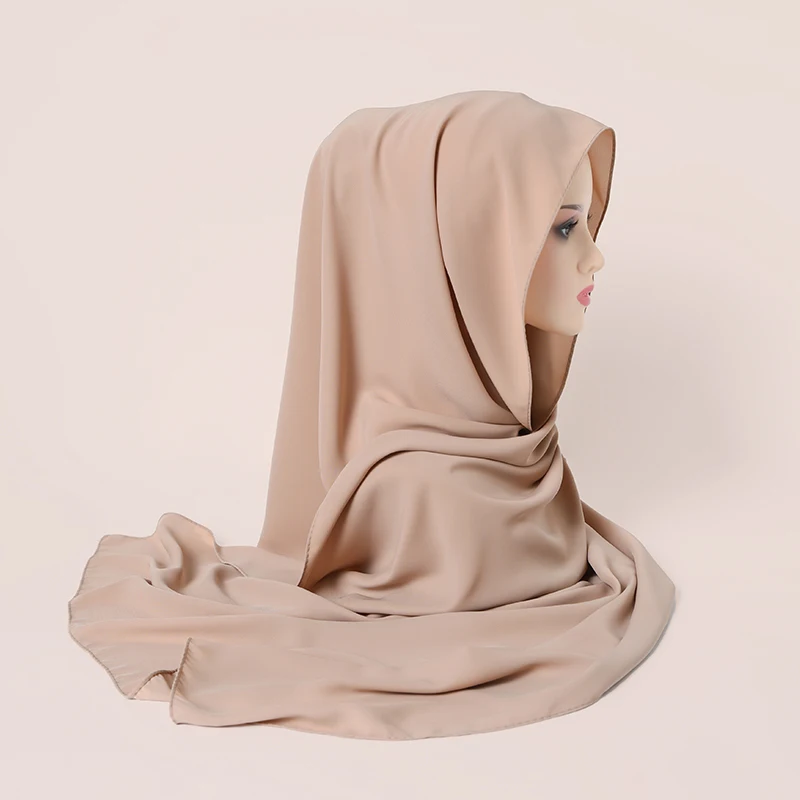 2024 Muslim Hijab Premium Jersey Scarf Soft Solid Headscarf Femme Musulman Lot Hijabs Islamic Shawl Wraps Women Turban Foulard