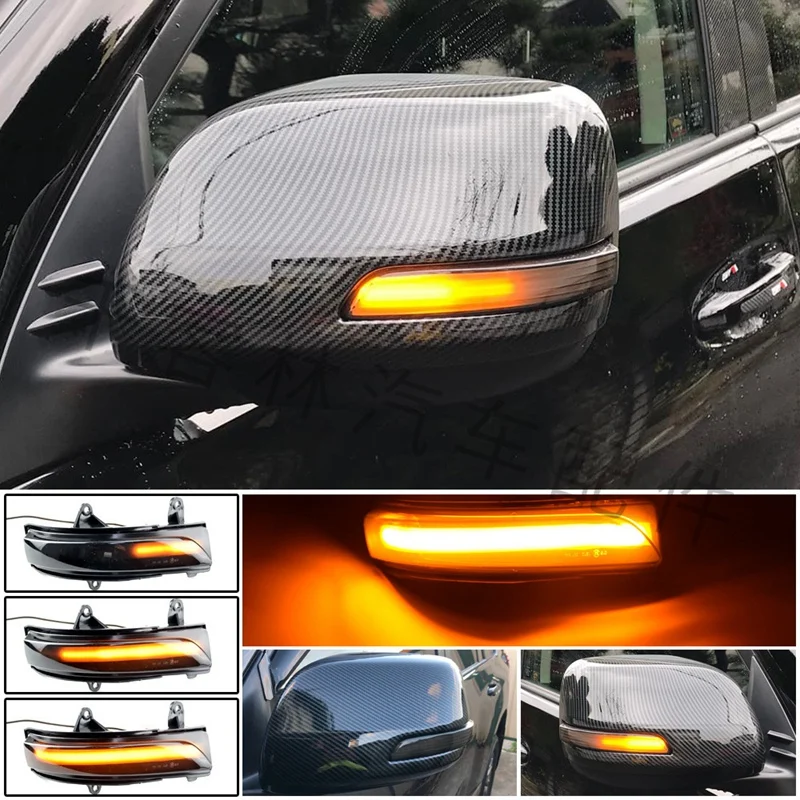 LED Dynamic Turn Signal Blinker Sequential Side Mirror Indicator Light For Toyota Land Cruiser LC FJ200 Prado FJ150