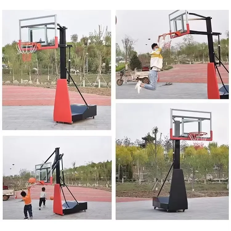 Professional Factory Wholesale Outdoor Playing Foldable Basketball Hoop Basketball Stand with Net