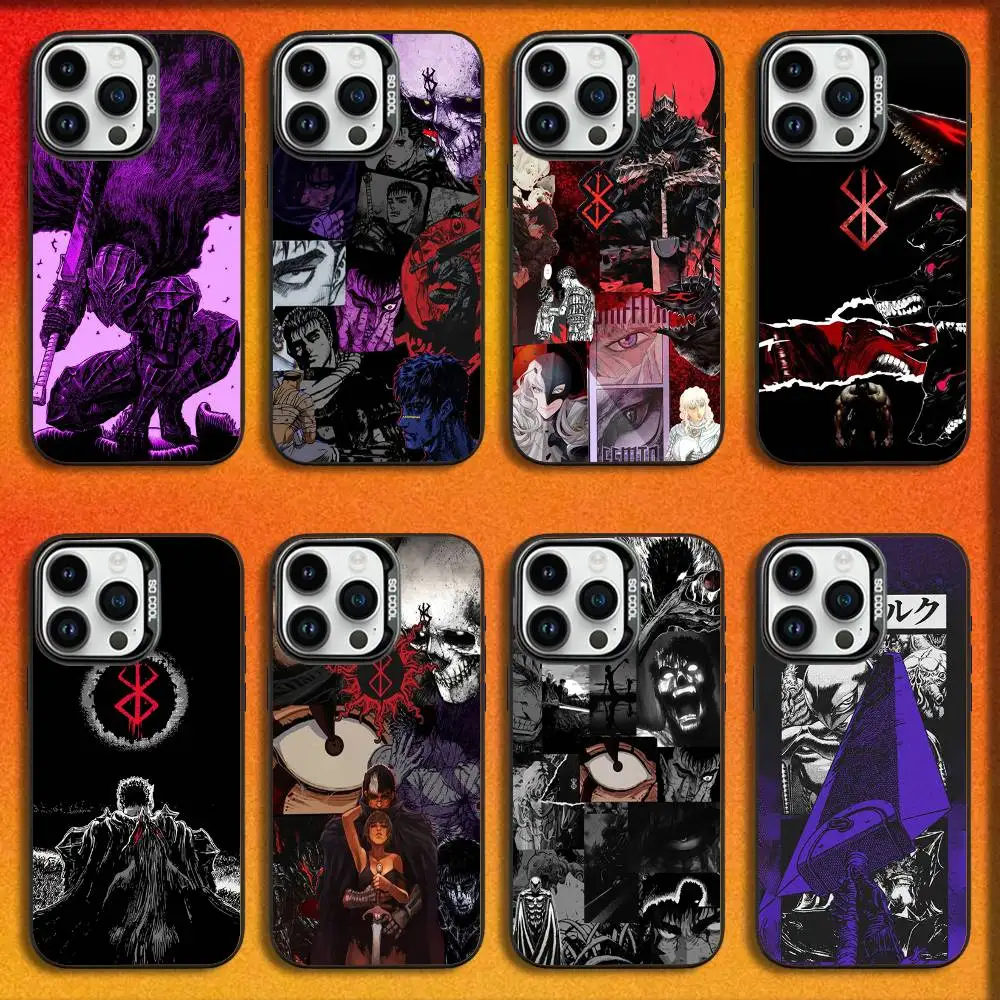 

Manga B-Berserk G-Guts Phone Case For iPhone 16,15,14,13,12,11,Mini,Pro,E,MAX Black Candy Matte Shockproof Cover