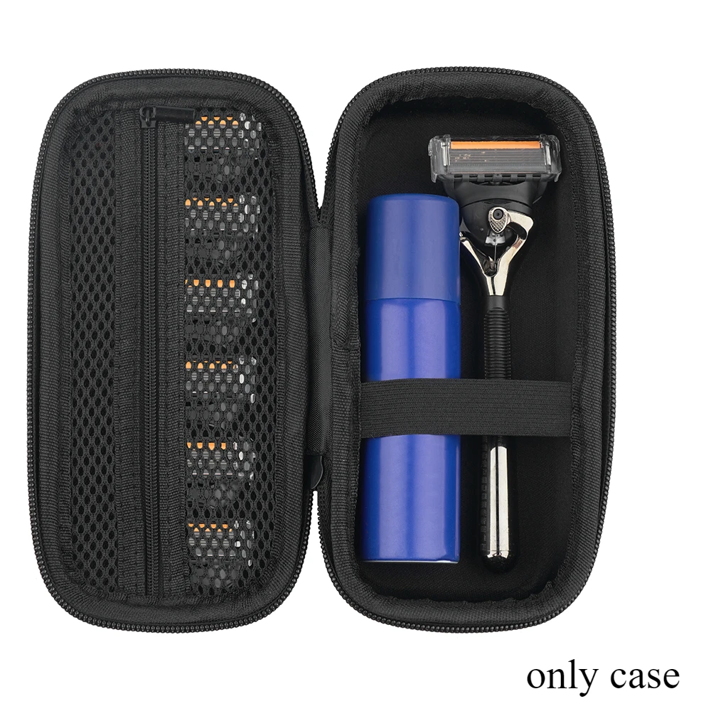 Manual Razor Travel Case，for Gillette Harrys Safety Portable Plastic Manual Razor Trimmer Protector Organizer Men Bag（Case Only）