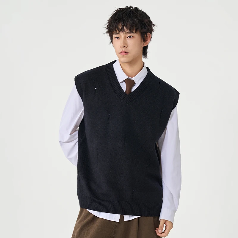 新しいメンズアウトドアスポーツレジャープルオーバーセーターベスト快適な通気性ファッショナブルなトレンディな高品質ノースリーブベスト