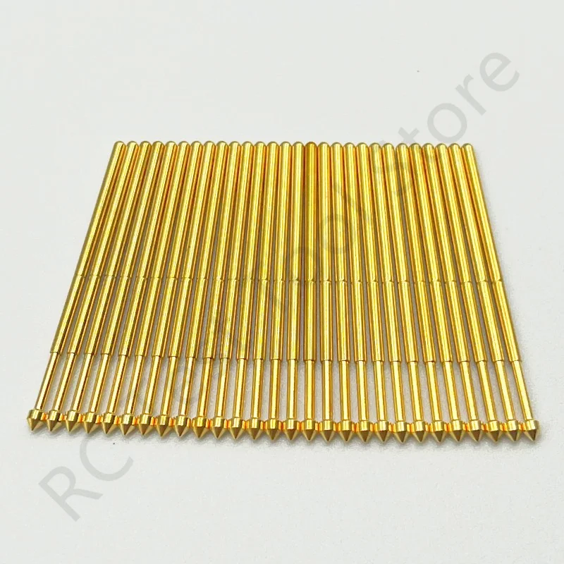 100PCS PA100-E4 Spring Test Probe PA100-E Test Pin P100-E P100-E4 Test Tool 33.35mm 1.36mm Needle Gold Tip Dia 2.0mm Pogo Pin