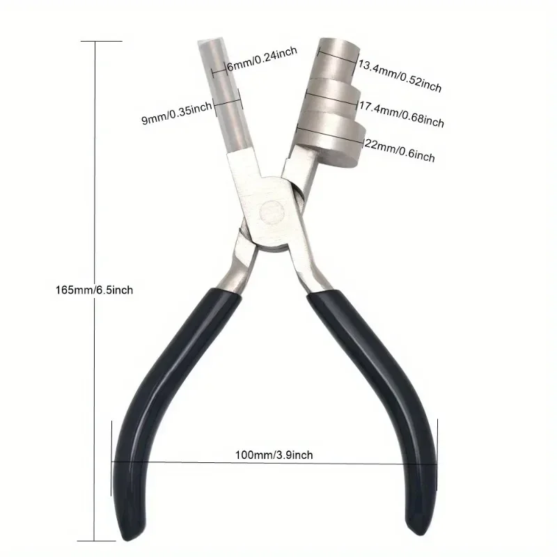 1Pc Stainless Steel Bail Making Pliers Tool for Bending and Looping Wires Jewelry Making Multi Size Durable Crimping Tool Jewelry Pliers for Wire Looping and Bending