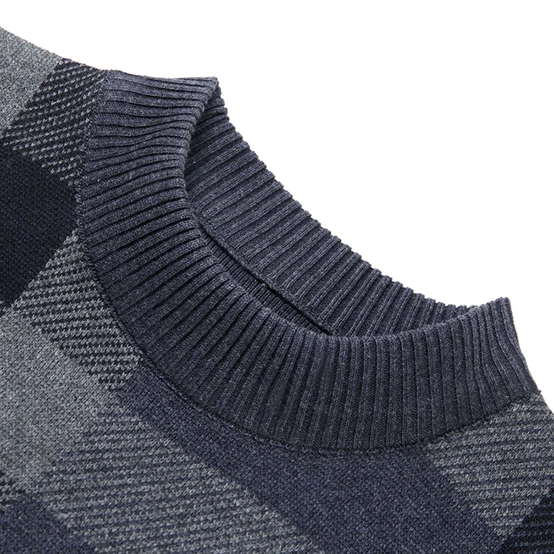 سترة محبوكة منقوشة دافئة مستديرة Ne Dad Sle Deep ey ربيع الخريف قاعدة طبقة irt الرجال عادية فضفاضة تناسب ألياف البوليستر