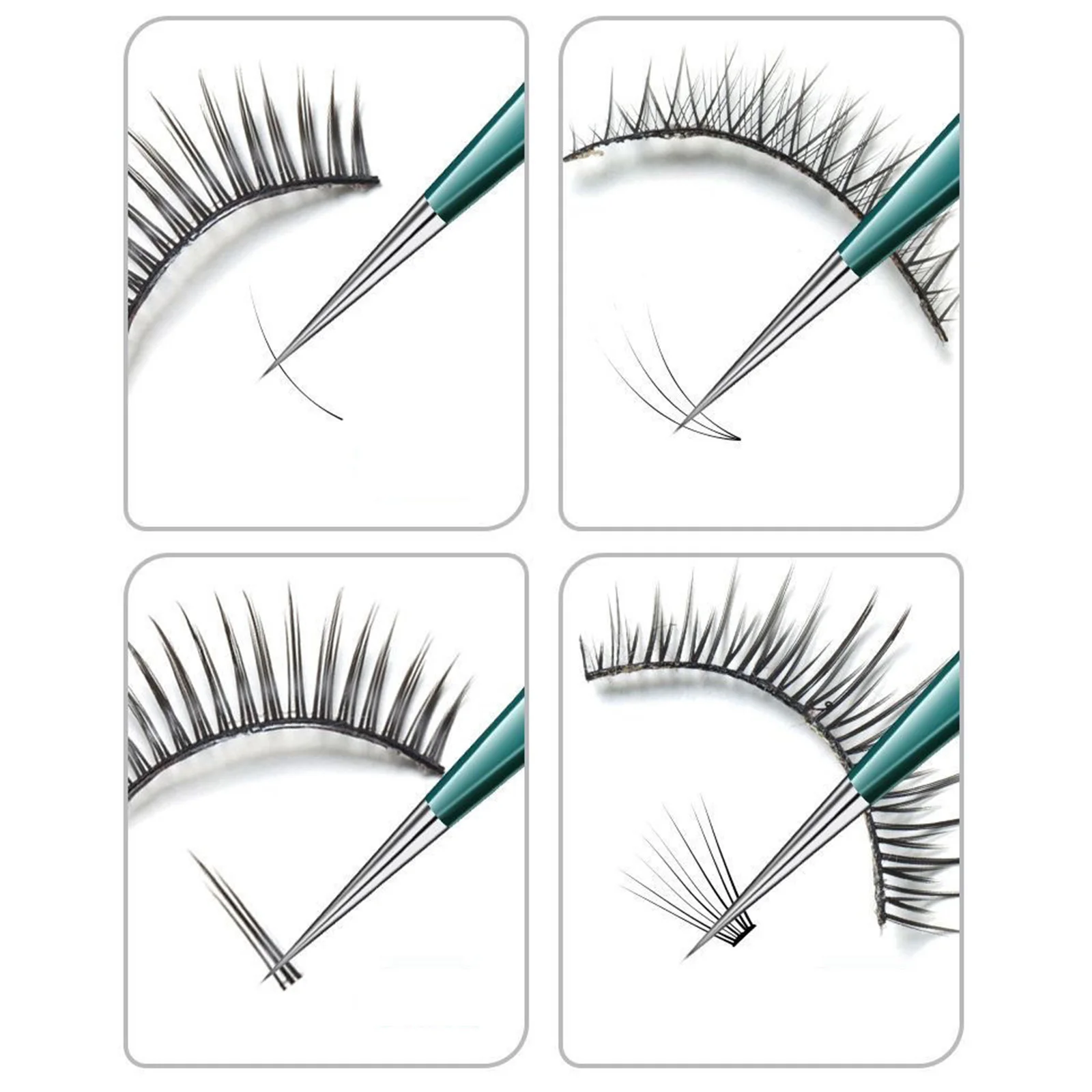 Valse wimperpincet Roestvrijstalen precisiepunt voor wimperverlenging en professionele make-uptool